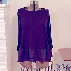 J. Jill Wearever Black Top Medium